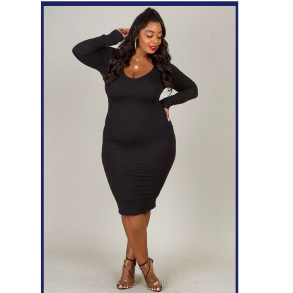 Plus size midi dress